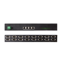 Serveur Série Multi-Ports Industriel 24 Ports RS485 vers Ethernet avec Fonction Switch et Passerelle Modbus TCP/RTU pour Montage en Rack