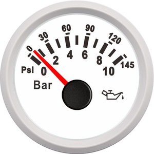 Manómetro de Presión de 52 mm para Conversión de Yates, Barcos, Vehículos Recreativos y Automóviles, 0-10 Bar, 10-184 Ohmios - Product Image 5