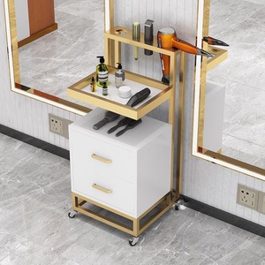 High Quality Mobile Hair Salon Styling <b>Trolley</b> Metal Car Beauty Salon <b>Tool</b> for Barbershop and Salon Furniture - Product Image 5