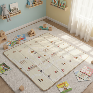 Tapis de jeu pour bébé en mousse IXPE, surface plane, sans bosses, s'adapte parfaitement au sol, <span class=keywords><strong>coussin</strong></span> stable pour les activités quotidiennes des tout-petits en intérieur - Product Image 4