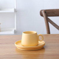 Ensemble de soucoupes en céramique à poignée ronde multicolore Offre Spéciale, pour thé et café de l'après-midi