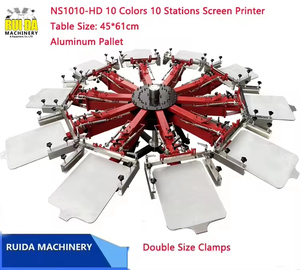 Máquina de Serigrafía Rotativa Ruida OEM/ODM para Camisetas, 10 Colores, 10 Mesas, Equipo de Serigrafía para Prendas de Vestir - Product Image 5