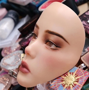 Panneau d'entraînement au maquillage intégral, modè<span class=keywords><strong>le</strong></span> d'artefact, masque débutant, muguet, cuir de silicone véritable, faux visage - Product Image 1