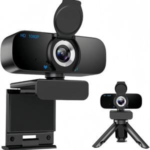 1080P全高清迷你电脑摄像头麦克风USB插头360度适用于YouTube Skype实时流兼容苹果笔记本电脑台式机 - Product Image 1