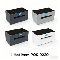 POS9220 NOUVELLE Imprimante Thermique de Bureau à Découpe Automatique Sans Encre pour Étiquettes d'Expédition pour Supermarchés, Restaurants, Boulangeries, Hôtels