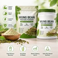 Poudre de protéines de haricot mungo, protéines végétales véganes, emballage prêt à la vente en sachet, pot, boîte, pour les distributeurs et les propriétaires de marques