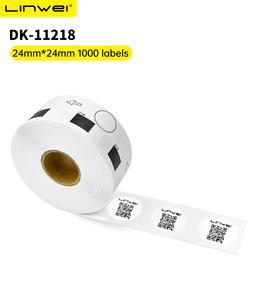 Etiquetas Redondas Compatibles con Brother de Alta Calidad, Diámetro 24 mm, Dk-11218, Dk 218, Dk 1218, 1000 Etiquetas por Rollo, Sin Soporte para Etiquetas - Product Image 5