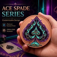 Pièce de monnaie en cuivre pur 999 de 1 oz et 5 oz, série As de Pique, style graffiti, impression UV 3D en relief coloré, artisanat métallique, cadeau