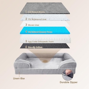Cuccia per Cani di Taglia Extra <span class=keywords><strong>Large</strong></span>, Impermeabile, in Memory Foam, Accessori per Animali Domestici, Cuccia per Cani da Salotto - Product Image 4