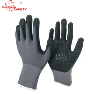 SRsafety Nitrile Glove Manufacturers Oil Field Gloves Customizable EN388 Construction Dotted Gloves Supplies