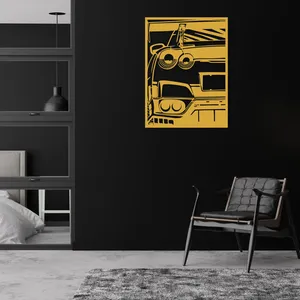 Décoration murale moderne en métal style Art Déco, silhouette de voiture, cadeau pour les passionnés d'automobile, décoration de <span class=keywords><strong>garage</strong></span> et de maison, art mural de course - Product Image 5