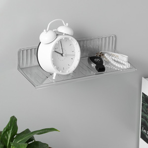 Étagère murale en plastique avec ventouse pour le rangement d'appareils photo et d'horloges, conception à dégagement rapide - Product Image 2