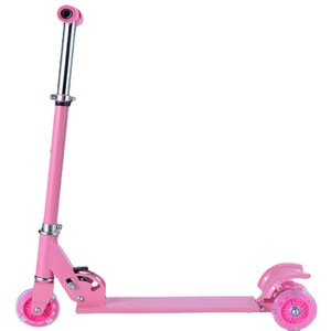 Foldable <b>Three</b> Wheeled Scooter Pink Height Adjustable For Kids 3 Years And Older - Product Image 5
