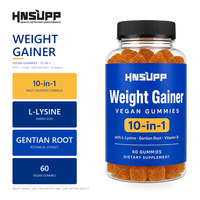 Gummies Prise de Masse Haute Puissance Véganes avec L-Lysine, Racine de Gentiane et Vitamine B pour Stimuler l'Appétit et la Prise de Masse, Marque Privée OEM, 60 unités