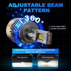 Phare à Led pour voiture Vente directe 260w 31200lm Super Bright H1 H3 Lamp H4 Light H11 9005 9006 Canbus 360 12v H7 Led Headlamp Bulb - Product Image 5