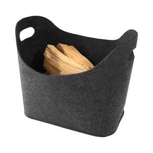 Nhà Sản Xuất Bán Buôn Thân Thiện Với Môi Len Bền Cảm Thấy Lưu Trữ Giỏ Biểu Tượng Tùy Chỉnh Lớn Có Thể Gập Lại <span class=keywords><strong>Stackable</strong></span> Giặt Tổ Chức Bin - Product Image 2