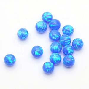 Venta caliente de ópalo de alta calidad Color OP05/17 cabujón redondo sintético cuentas de piedra de ópalo para joyería personalizada - Product Image 5