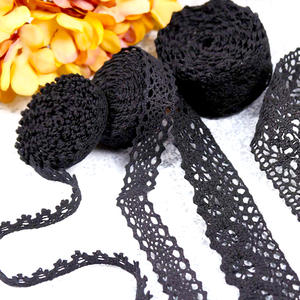 Ruban en dentelle crochetée en coton beige/blanc/<span class=keywords><strong>noir</strong></span> de haute qualité pour vêtements de bébé et d'enfant - Product Image 3