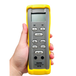 Thermomètre numérique à double canal TECPEL DTM-307B - Plage de mesure de -50 à 1 300 °C - Précision de 0,5 % - Résolution de 0,1 °C/1 °C - Affichage 400 ms - Product Image 1