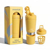 Bouteille de shaker à protéines écologique sans BPA pour la salle de sport 700 ml Logo personnalisé disponible