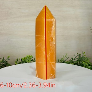 Venta al por mayor de torres de cristal natural, puntas de calcita ámbar, varitas de cuarzo y puntas de piedras preciosas sueltas para manualidades y decoración del hogar - Product Image 3