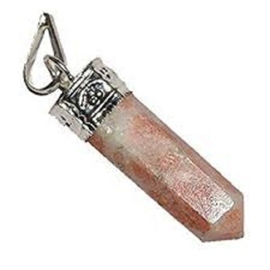 Colgante de cristal de alta calidad, punto de piedra solar, punto de piedra preciosa curativa, lápiz de cristal, punto Hexagonal, collar de joyería, mayorista - Product Image 1