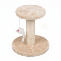 Arbre à chat en sisal, griffoir, structure d'escalade, plateforme de saut, panneaux de particules de qualité E1, jouet d'intérieur, emballé en carton, pliable