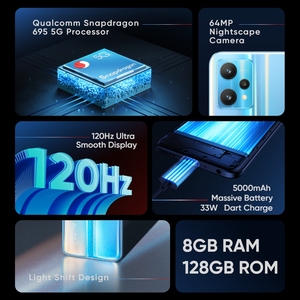 Phiên Bản Toàn Cầu Realme 9 Pro 5G 6GB RAM 128GB ROM 6.6Inch FHD + Hiển Thị 120Hz Qualcomm Snapdragon 695 5G - Product Image 6