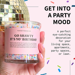 Bougies de luxe en cire de soja personnalisées en gros, design gâteau d'anniversaire, pot en verre pour cadeaux d'anniversaire et bars Diwali - Product Image 5