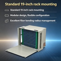 Marco de Distribución Óptica (ODF) de Grado Telecomunicaciones, 144 Núcleos, Adaptador FC, Montaje en Rack de 19 Pulgadas, para Redes FTTH y FTTx