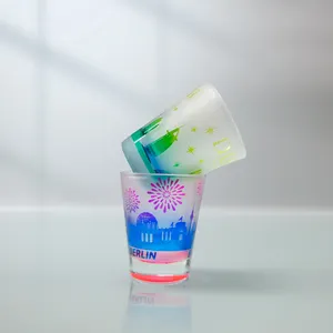 Özelleştirilmiş buzlu Shot bardakları 2oz Shot bardakları özel Logo buzlu cam bardak