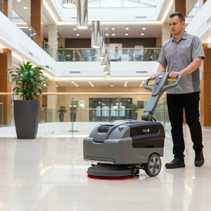 Çok fonksiyonlu el itme kuvveti elektrikli Walk-Industrial endüstriyel ağır zemin Scrubber elektrikli süpürge ekstraktör makinesi - Product Image 1