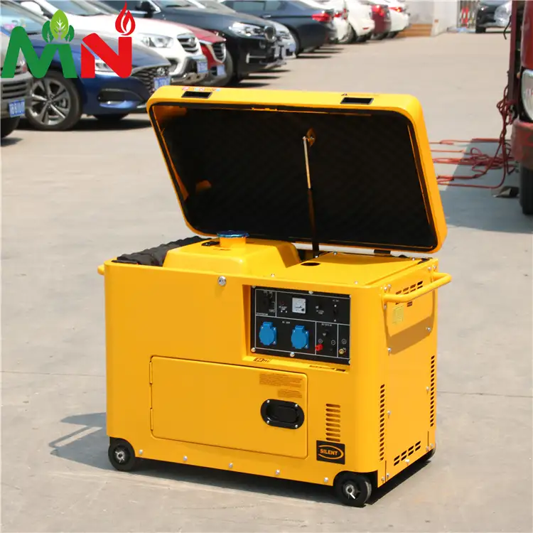 Generatore diesel raffreddato ad aria generatore diesel silenzioso bianco giallo avvio automatico generatore diesel 5kva
