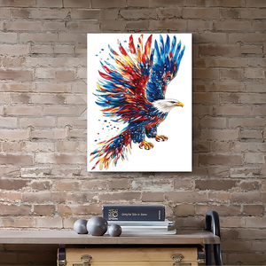 Peinture Diamant 5D Personnalisée sur Mesure Thème Patriotique, Peinte à la Main, en Résine Écologique, Motif <span class=keywords><strong>Aigle</strong></span> Chauve Coloré, Vente en Gros - Product Image 2