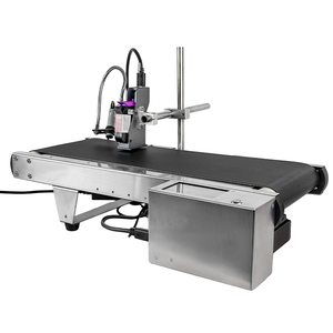 DMX tự động Thời hạn sử dụng máy in phun trực tuyến mực máy bay phản lực tin có thể chai nhựa ngày hết hạn coder máy với Mini băng tải - Product Image 2