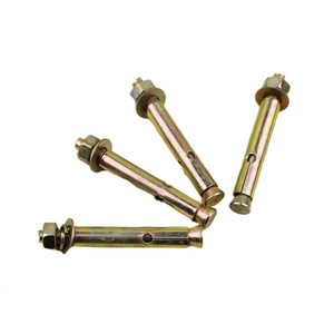 Perno de Expansión de Acero al Carbono M6x60mm, Cabeza Redonda Dorada Electrochapada, Accesorio de Anclaje para Concreto Métrico - Product Image 1