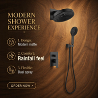 Robinet de douche mural encastré en acier inoxydable 304 brossé gris, design moderne, pour hôtel de luxe