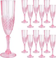Flûtes à vin jetables transparentes sans BPA de 6 oz, style américain, incassables, pour fêtes et mariages