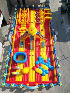 Parcours d'obstacles gonflable sur le thème du canard jaune personnalisé pour les événements commerciaux, les carnavals et les locations de parcs d'attractions - Product Image 2