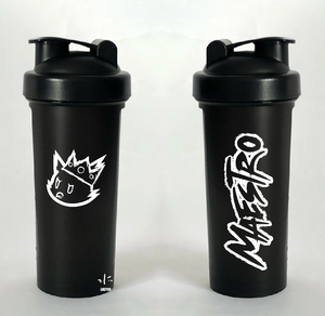 Bottiglia Shaker Nera Senza BPA con Stampa su Entrambi i Lati per Esercizio, Palestra, Fitness, Sport, Allenamento, Borraccia per Proteine - Product Image 1