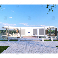 Maison préfabriquée de luxe personnalisée, maison moderne en conteneur, maison capsule portable