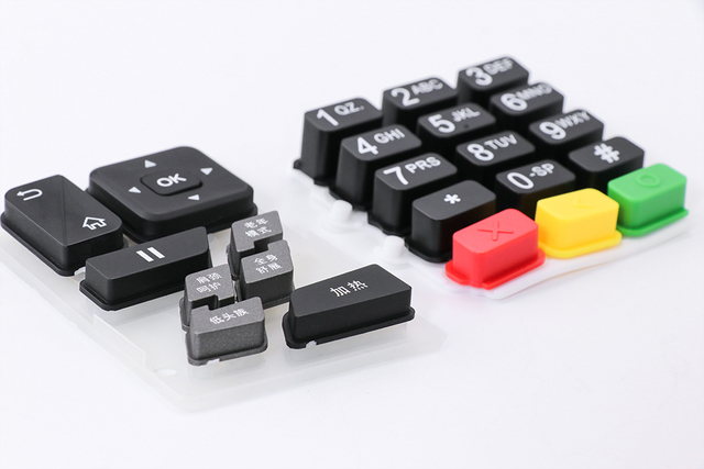 Customized Electronic Rubber Waterproof P+R Keyboard Silicone Keypad with Plastic
