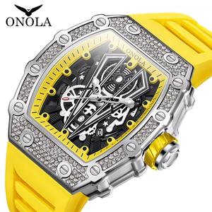 Drioshipping Montre de marque supérieure Montres pour hommes Montres de marque de luxe pour hommes Montre-bracelet Ice Out Diamonds - Product Image 1