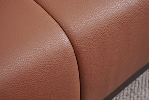 Luxury Modern Genuine Leather 3-Seater <b>Set</b> <b>Square</b> Grid Seat Design Comfort Apartment Corner Villa Home Furniture - Product Image 4