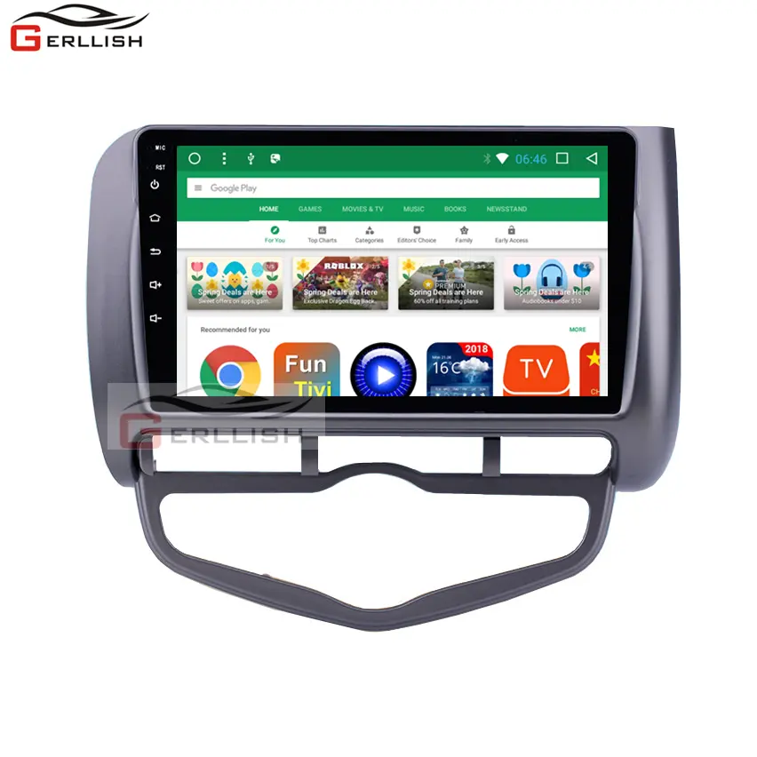 Tam dokunmatik ekran araba android müzik seti dvd multimedya oynatıcı Honda Fit Jazz 2002-2008 gps navigasyon ile Mirrorlink WIFI