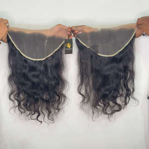 Lot de cheveux humains indiens bruts de temple, bouclés, avec dentelle frontale, ondulations profondes, et perruques frontales en dentelle HD - Product Image 1