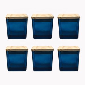 6x6cm 8x8 10x 12x 15x Chine Personnaliser Couleur Logo <span class=keywords><strong>Transparent</strong></span> Carré Verre Cube Titulaire Bougie Pot Pour La Fête De Mariage - Product Image 2