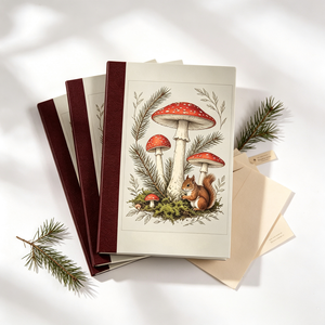 Agenda de Tapa Dura con Estampado de <span class=keywords><strong>Ardilla</strong></span> Roja Botánica Retro de Alta Calidad, Diario Personalizado, Cuaderno de Regalo - Product Image 1