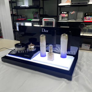 Ray Yi Tùy Chỉnh Mỹ Phẩm Hiển Thị Truy Cập Giá Acrylic Trang Điểm Tổ Chức Với Đèn LED Cho Quảng Cáo Bán Lẻ - Product Image 5