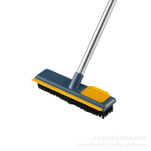 DS3517 Brosse à plancher à poils rigides 2 en 1 Brosse à gratter pour salle de bain Cuisine Carrelage Brosse à récurer pour sol avec long manche - Product Image 6